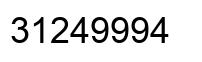 Number 31249994 black image