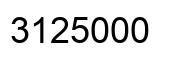 Number 3125000 black image