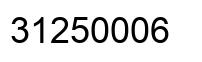 Number 31250006 black image