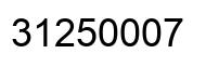 Number 31250007 black image
