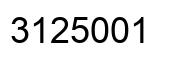 Número 3125001 imagen negro