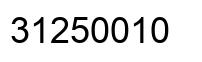 Number 31250010 black image