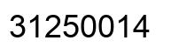 Number 31250014 black image