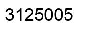 Number 3125005 black image