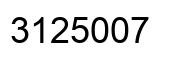 Number 3125007 black image