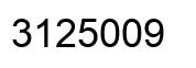 Number 3125009 black image