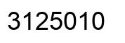 Number 3125010 black image