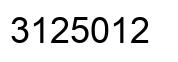 Number 3125012 black image