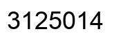 Number 3125014 black image