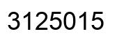 Number 3125015 black image