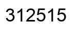Number 312515 black image