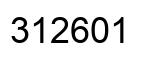 Number 312601 black image