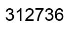 Number 312736 black image