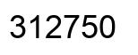 Number 312750 black image