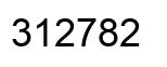 Number 312782 black image