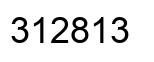 Number 312813 black image