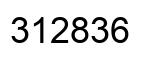 Number 312836 black image