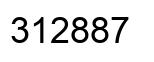 Number 312887 black image