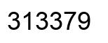 Number 313379 black image