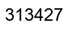 Number 313427 black image