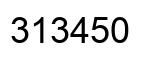 Number 313450 black image
