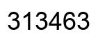 Number 313463 black image