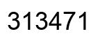 Number 313471 black image