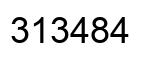 Number 313484 black image