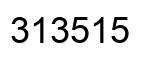 Number 313515 black image