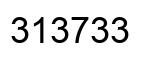 Number 313733 black image