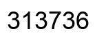Number 313736 black image