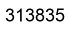 Number 313835 black image