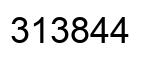 Number 313844 black image