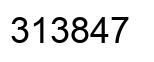 Number 313847 black image