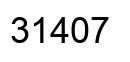 Number 31407 black image