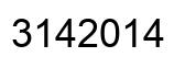 Number 3142014 black image