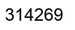 Number 314269 black image