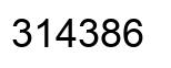 Number 314386 black image