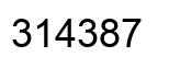 Number 314387 black image