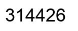 Number 314426 black image
