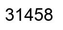 Number 31458 black image