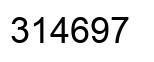 Number 314697 black image