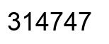 Number 314747 black image