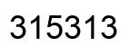 Number 315313 black image