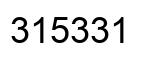 Number 315331 black image