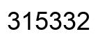 Number 315332 black image