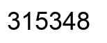 Number 315348 black image