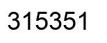 Number 315351 black image
