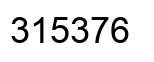 Number 315376 black image