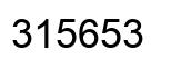 Number 315653 black image